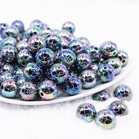16mm Spiderweb AB Bubblegum Beads