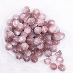 16mm Tea Rose Illusion Glitter Bubblegum Bead