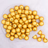 top view of a pile of 16mm Yellow Miracle Bubblegum Bead