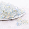 front view of a pile of 18mm Blue and Yellow Confetti Acrylic Water Beads