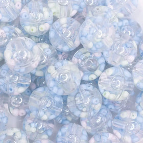 18mm Blue, Pink and Green Confetti Acrylic Water Beads