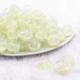 18mm Green and Yellow Confetti Acrylic Water Beads