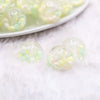  macro view of a pile of 18mm Green and Yellow Confetti Acrylic Water Beads