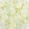 close up view of a pile of 18mm Green and Yellow Confetti Acrylic Water Beads