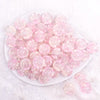 top view of a pile of 18mm Light Pink Confetti Acrylic Water Beads