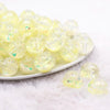 front view of a pile of 18mm Lime Glitter Acrylic Water Beads