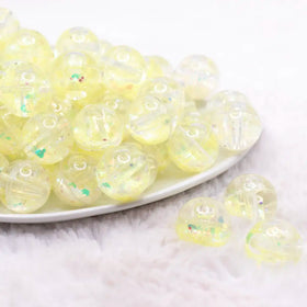 18mm Lime Glitter Acrylic Water Beads