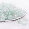 front view of a pile of 18mm Mint and Pink Confetti Acrylic Water Beads