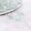 macro view of a pile of 18mm Mint and Pink Confetti Acrylic Water Beads