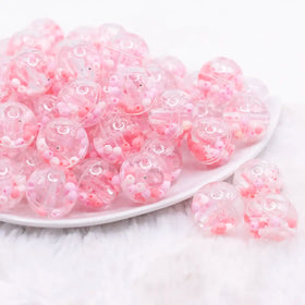 18mm Pink Confetti Acrylic Water Beads