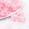 macro view of a pile of 18mm Pink Confetti Acrylic Water Beads