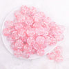 top view of a pile of 18mm Pink Confetti Acrylic Water Beads