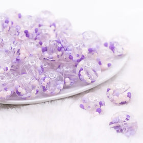 18mm Purple Confetti Acrylic Water Beads