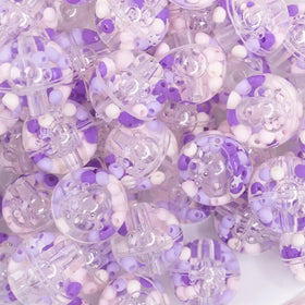 18mm Purple Confetti Acrylic Water Beads