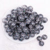 top view of a pile of 18mm Black Glitter Acrylic Water Beads