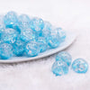 front view of a pile of 18mm Blue Glitter Acrylic Water Beads