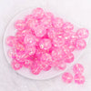 top view of a pile of 18mm Hot Pink Glitter Acrylic Water Beads