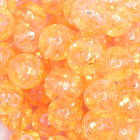 18mm Orange Glitter Acrylic Water Beads