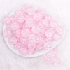 top view of a pile of 18mm Pink Glitter Acrylic Water Beads