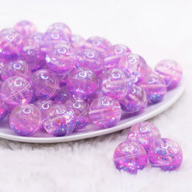 18mm Purple Glitter Acrylic Water Beads