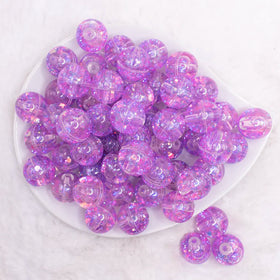 18mm Purple Glitter Acrylic Water Beads