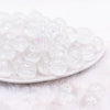 front view of a pile of 18mm White Glitter Acrylic Water Beads