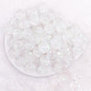 top view of a pile of 18mm White Glitter Acrylic Water Beads