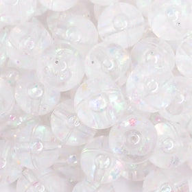 18mm White Glitter Acrylic Water Beads