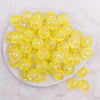 top view of a pile of 18mm Yellow Glitter Acrylic Water Beads