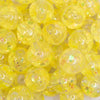 close up view of a pile of 18mm Yellow Glitter Acrylic Water Beads