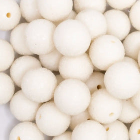 19mm Ivory Sugar Bubblegum Beads