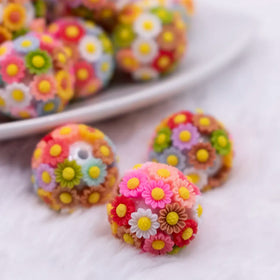 20mm Colorful Daisy Flower luxury bead