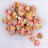 top view of a pile of 19mm Colorful Daisy Flower luxury bead