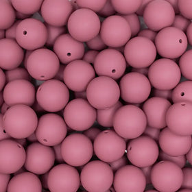 19mm Rose Pink Round Silicone Bead