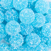 close up view of a pile of 20mm Blue Sugar Rhinestone Bubblegum Bead