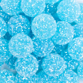 20mm Blue Sugar Rhinestone Bubblegum Bead