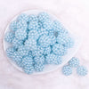 top view of a pile of 20mm Baby Blue Berry Rhinestone Bubblegum Beads