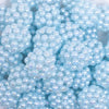 close up view of a pile of 20mm Baby Blue Berry Rhinestone Bubblegum Beads