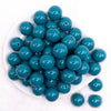 top view of a pile of 20mm Dark Cyan Solid Acrylic Bubblegum Beads