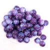 top view of a pile of 20mm Dark Purple Opalescence Bubblegum Bead