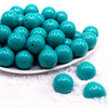 front view of a pile of 20mm Aquamarine Solid Acrylic Bubblegum Beads