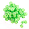 top view of a pile of 20mm Green Crackle Bubblegum Beads