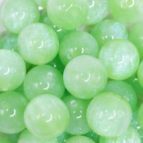 20mm Green Opalescence Bubblegum Bead