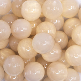 20mm Cream Luster Bubblegum Beads