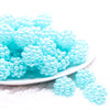 front view of a pile of 20mm Light Blue Berry Rhinestone Bubblegum Beads