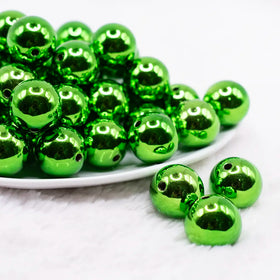 20mm Reflective Light Green Acrylic Bubblegum Beads