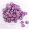 top view of a pile of 20mm Lilac Purple Berry Rhinestone Bubblegum Beads