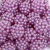 close up view of a pile of 20mm Lilac Purple Berry Rhinestone Bubblegum Beads