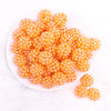 top view of a pile of 20mm Orange Berry Rhinestone Bubblegum Beads