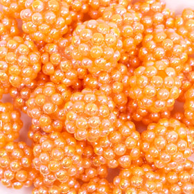 20mm Orange Berry Rhinestone Bubblegum Beads